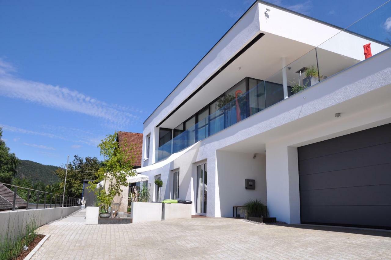 Ferienwohnung Burgenblick Mit Blick Auf 리덴부르크 외부 사진
